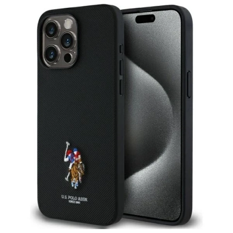Etui do iPhone 15 Pro Max US Polo Embroidered DH Color Czarne