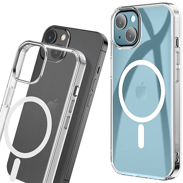 MagSafe Alogy Ultra Slim Mag Case für Qi-Ladegeräte für iPhone 13 Mini Transparent