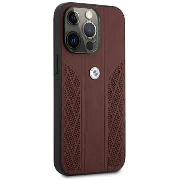 Etui BMW BMHCP13LRSPPR für Apple iPhone 13/ 13 Pro 6,1" Hardcase Leather Curve Perforate