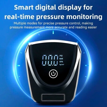 Rockbros 42430001001 Fußpumpe mit Display – Schwarz