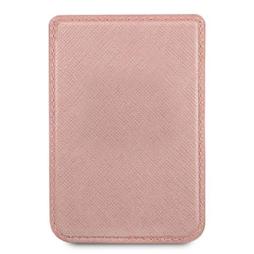 Guess Wallet Card Slot GUWMSSASLPI MagSafe Saffiano różowy/pink