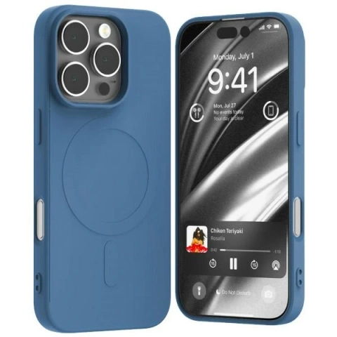 Etui Mercury MagSafe Semi-Silicone do iPhone 16 Pro 6,3" Niebieski