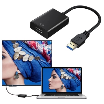 Przejściówka USB 3.0 do HDMI Alogy adapter Full HD 1080P 60HZ Hub konwerter Czarny
