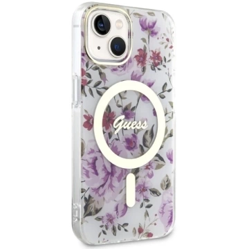 Etui Guess GUHMP14SHCFWST für iPhone 14 6,1" Hardcase Flower MagSafe