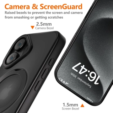 TECH-PROTECT MAGRING SAFE IPHONE 16 MATTSCHWARZ