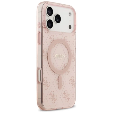 Etui Guess IML 4G Background MagSafe do iPhone 17 Pro Różowy