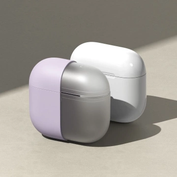 Etui do Apple AirPods 4 Ringke Silicone Pink Sand + Karabińczyk