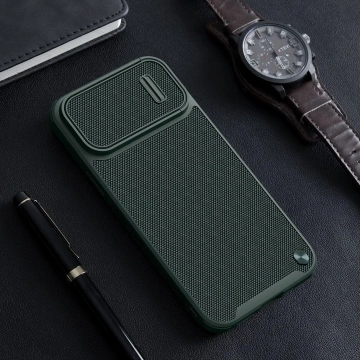 Nillkin Textured S Case iPhone 14 Plus Panzerhülle mit Kameraabdeckung, schwarz