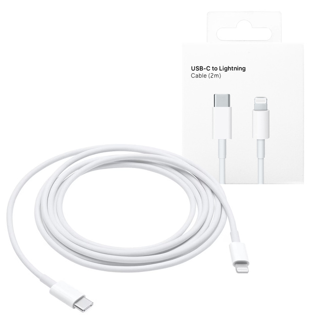 Kabel USB-C do Lightning do Apple iPhone iPad iPod 20W 2m BOX Biały