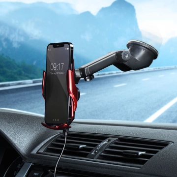 Autoladegerät Forcell HS1 Auto IR Qi 15W Induktion Rot