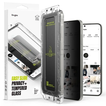Blickschutzglas für Samsung Galaxy S25 Ringke Easy Slide 2er-Pack Polarisationsfilter 9H