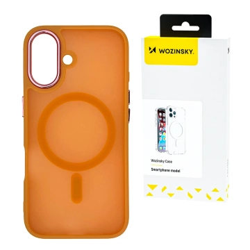 Etui Wozinsky MagSafe do Samsung Galaxy S25 Magnetic Case Pomarańczowe