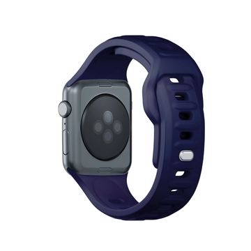 Smartwatch-Zubehör 3mk Silikon-Uhrenarmband für Apple Watch 42/44/45/49 mm Ocean Blue