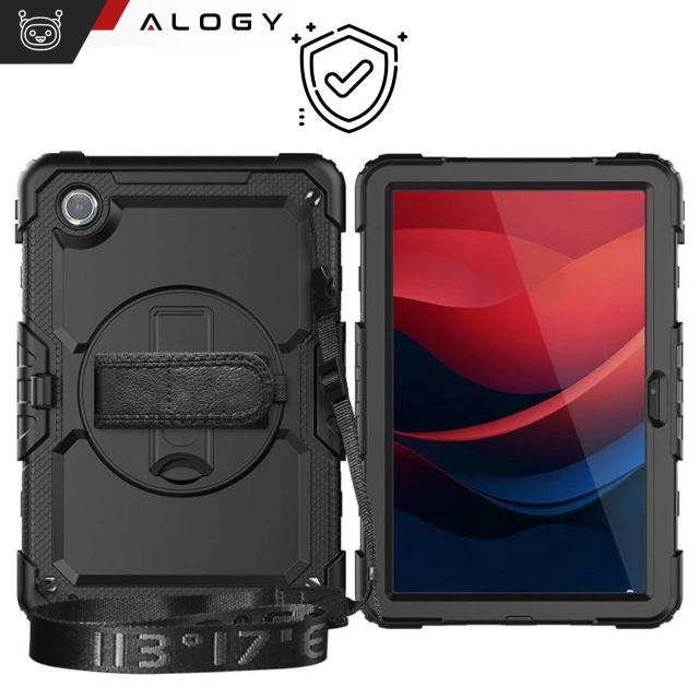 Etui pancerne 360 z miejscem na rysik do Lenovo K11/ K11E 11” / M11 10.95" 11" TB330FU TB330XU TB331FC Alogy Pirate 360 Case obudowa na tablet Czarne