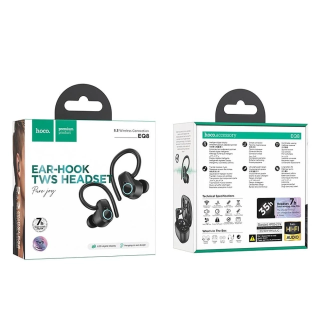 Hoco EQ8 Kabellose Bluetooth TWS Kopfhörer - Schwarz