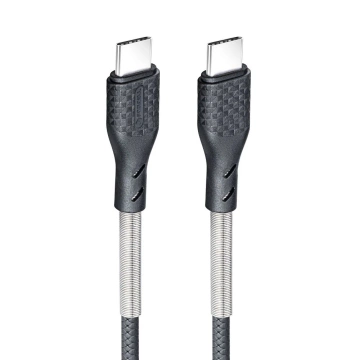 Kabel USB-C 240W Forcell F-Energy QC4.0 PD Carbon 1 m czarny