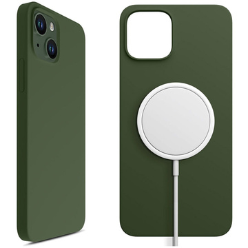 Etui für Telefon 3mk für Apple iPhone 13 Hardy Silicone MagCase Alphine Green