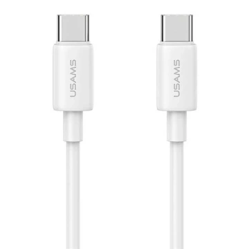 Kabel USAMS SJ711 USB-C do USB-C 1m, 60W, biały, Fast Charging YD Series