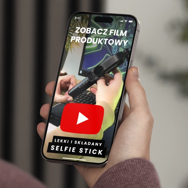 Kijek Selfie Stick Alogy uchwyt do telefonu zdjęć statyw Tripod 103 cm + Pilot Bluetooth Czarny
