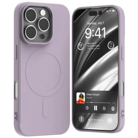 Etui Mercury MagSafe Semi-Silicone do iPhone 16 Pro 6,3" Liliowy Fiolet