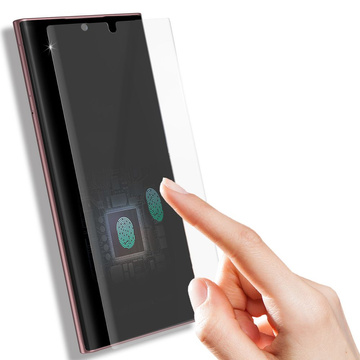 2x UV Whitestone LED-Lampe aus gehärtetem Glas für Samsung Galaxy S22 Ultra Clear