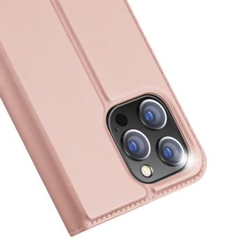 Dux Ducis Skin Pro iPhone 15 Pro Hülle mit Klappe und Geldbörse – Pink