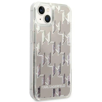 Etui ochronne na telefon Karl Lagerfeld KLHCP14SLMNMS do Apple iPhone 14 6,1" hardcase srebrny/silver Liquid Glitter Monogram
