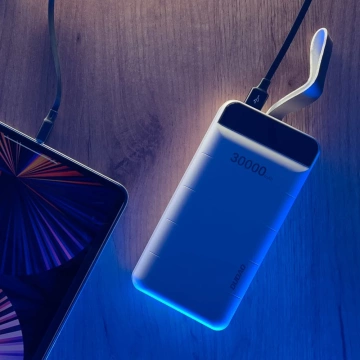 Dudao Powerbank 30000 mAh 3x USB mit LED-Lampe weiß (K8s weiß)