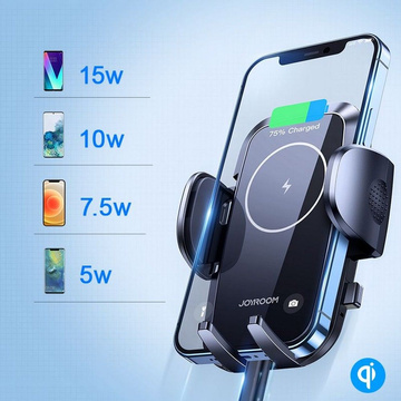 Autohalterung mit Qi-Ladegerät 15W Joyroom JR-ZS241 für den schwarzen Kühlergrill