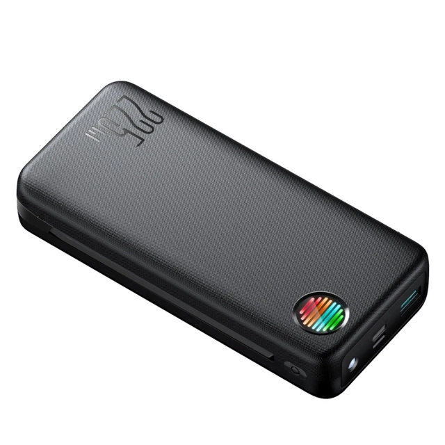 Joyroom JR-L015 20000 mAh 22,5 W Powerbank mit USB-C Lightning-Kabeln – Schwarz