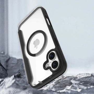 iPhone 16 Dux Ducis Skin X Pro MagSafe Flip Case Schwarz