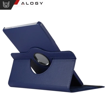Case 360 ​​​​für Lenovo Tab M11 10,95 Zoll TB330FU / TB330XU / TB331FC Drehbares Cover Tablet Flip Cover Case Alogy Marineblau