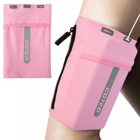 Etui opaska sportowa Goteo armband na ramię do telefonu L Różowa