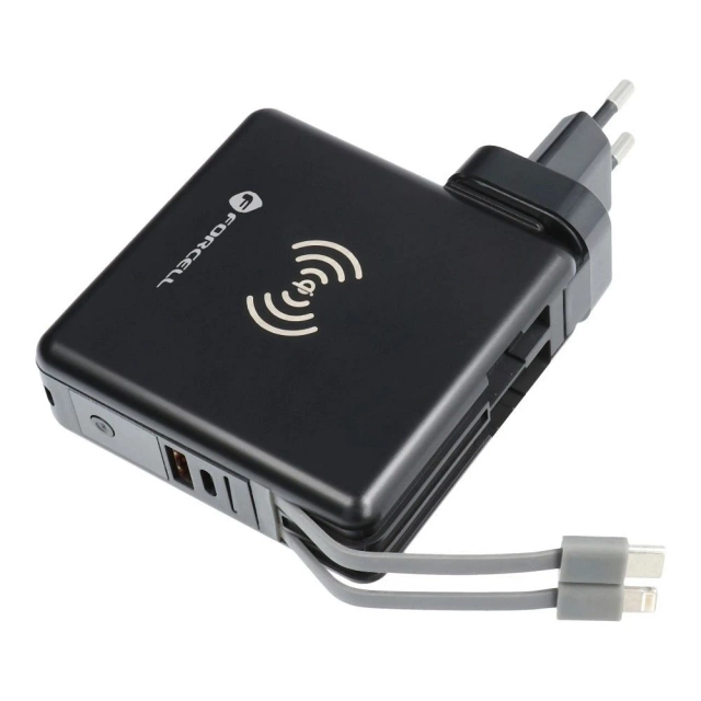 POWERBANK Forcell 5in1 10000mAh PD QC Kabelloses Reiseladegerät