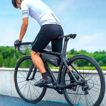 Rockbros B67 Fahrrad-Rahmentasche, 2,5 l, wasserdicht, Schwarz