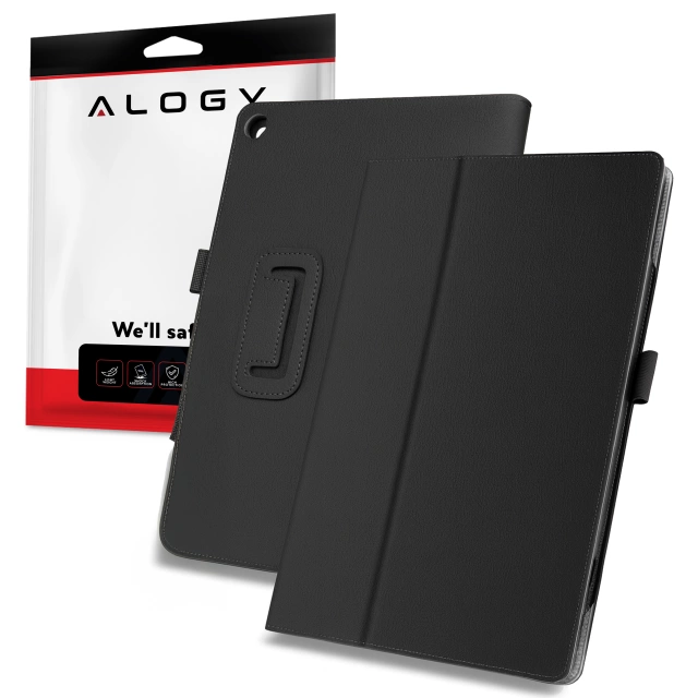 Etui do Samsung Galaxy Tab A9+ 11" (2023) X210/X215/X216, Składany Pokrowiec z Klapką i Funkcją Podstawki, Ochronna Obudowa, Alogy BookCase™ – Czarne