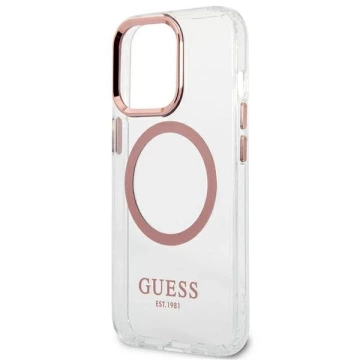 Etui Guess GUHMP13LHTRMP do iPhone 13 Pro / 13 6,1" hard case Metal Outline Magsafe
