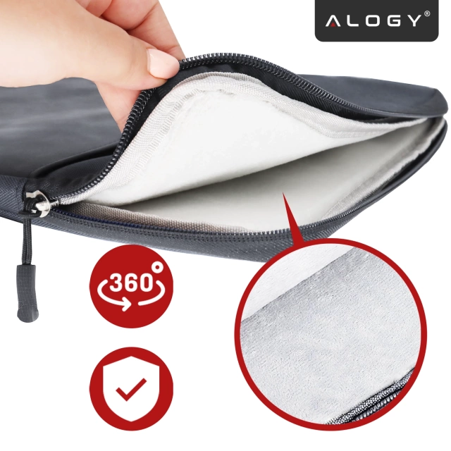 Wsuwka Torba etui ochronne pokrowiec do tabletów Alogy Sleeve Bag na tablet Apple iPad Samsung Lenovo Xiaomi 9.7" - 10.8" Szary