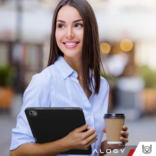 Etui ochronne z rysikiem do Apple iPad Pro 13" 2024 Alogy Book Cover Case obudowa na tablet Czarne