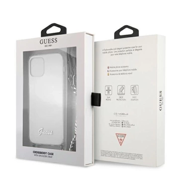 Guess GUHCP12MKC4GSSI iPhone 12/12 Pro 6,1" Transparente Hardcase 4G Silver Chain