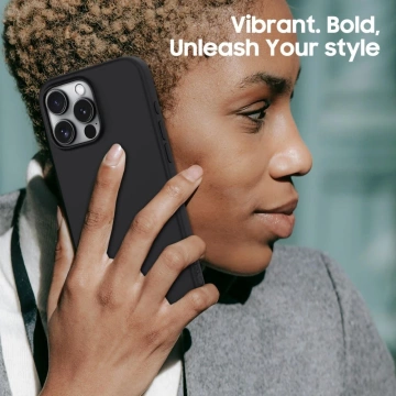 Etui do iPhone 16 Pro Max Tech-Protect Silikon MagSafe Mattschwarz