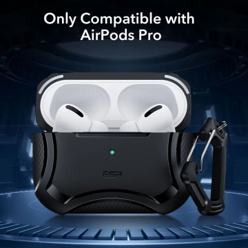Etui ESR Cyber ​​Armor HaloLock MagSafe für Apple AirPods Pro 1 / 2 Schwarz