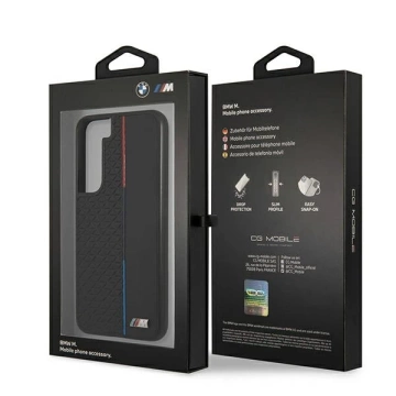 Etui BMW BMHCS22STRTBK für Samsung Galaxy S22 S901 Hardcase M Collection Triangles