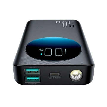 Joyroom JR-PBF01 Powerbank 10000mAh 30W PD Taschenlampengehäuse – Schwarz