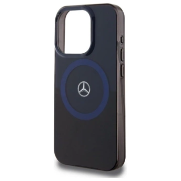 Mercedes-Hülle für iPhone 16 Pro Max 6,9 Zoll, schwarzes Hardcase MB Double Layer BiColor MagSafe