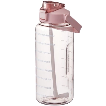 Große Flasche, Trinkflasche Alogy MotivHydro Motivational Messbecher 2l 2000ml Pink