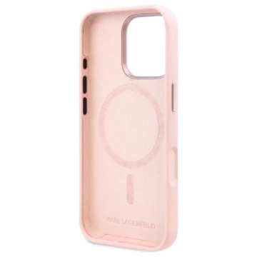 Karl Lagerfeld Hülle für iPhone 16 Pro 6,3" Pink Hardcase Silikon MagSafe