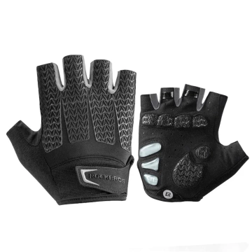 Rockbros S169BGR XL Fahrradhandschuhe mit Gel-Einsätzen – Grau