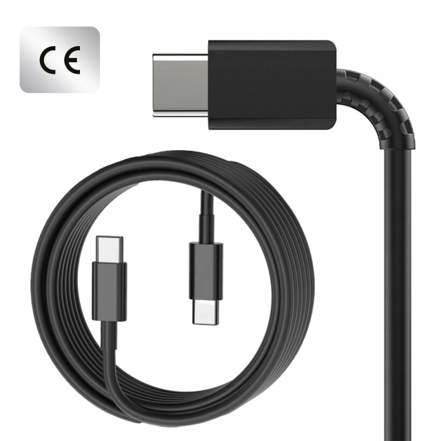 Kabel USB-C 5A 1.8 m Oryginalny Samsung EP-DX510, Szybkie Ładowanie, Przewód do Ładowarki i Transferu Danych, Czarny