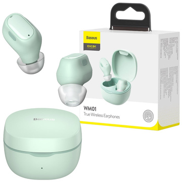 Słuchawki bezprzewodowe TWS Baseus Encok WM01 Zielone